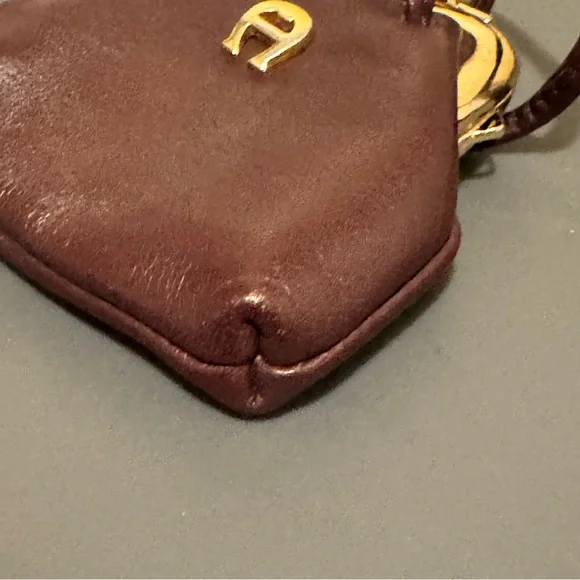 Etienne Aigner Mini Handbag Coin Purse Brown - Picture 3 of 10